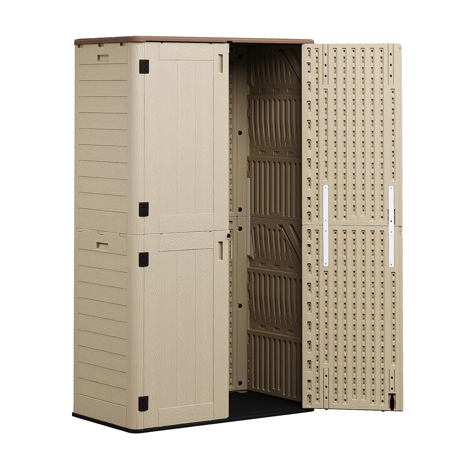 Waterproof Tall Vertical Resin Outdoor Storage Shed 61 Cu.Ft, Customized
