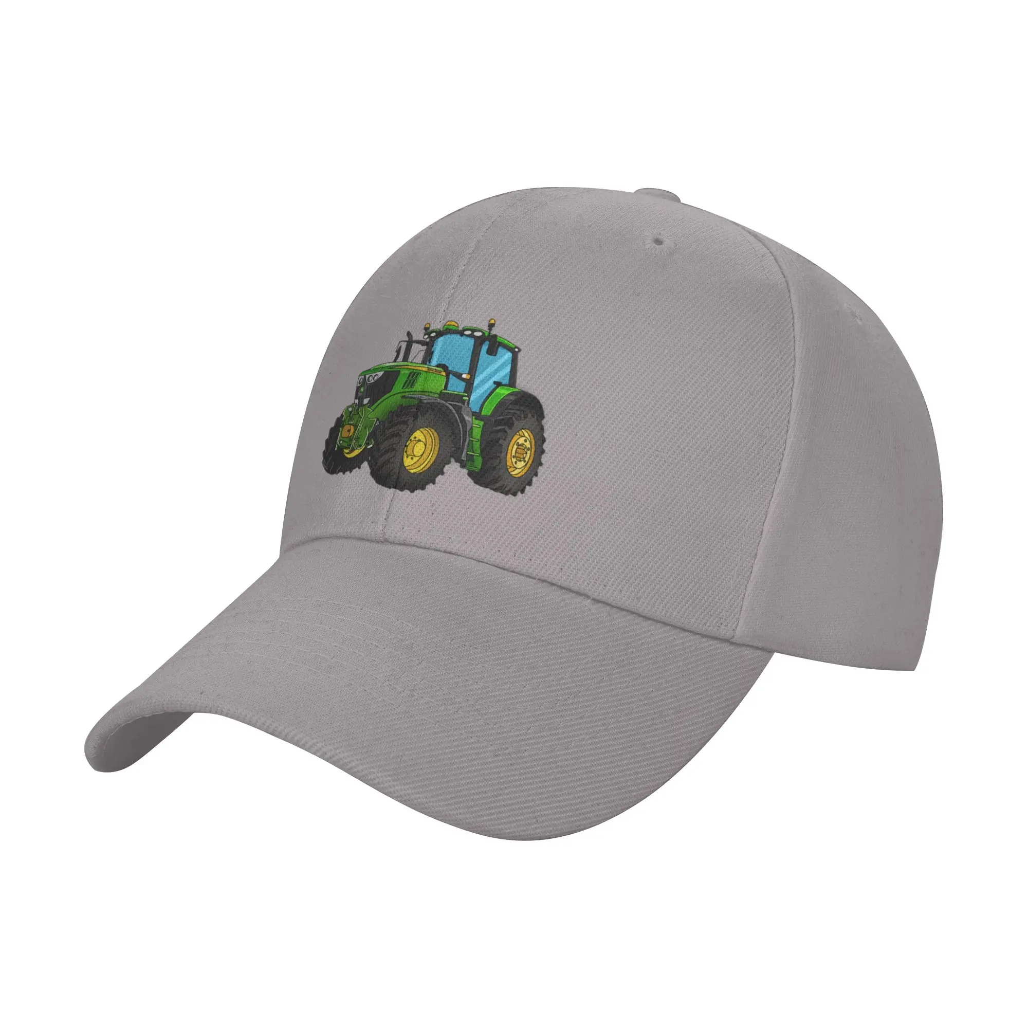 Hot Sale Tractor Green Tractor Drawing Baseball Cap  Sweat Wicking Mesh Cap  Driving Mesh Cap