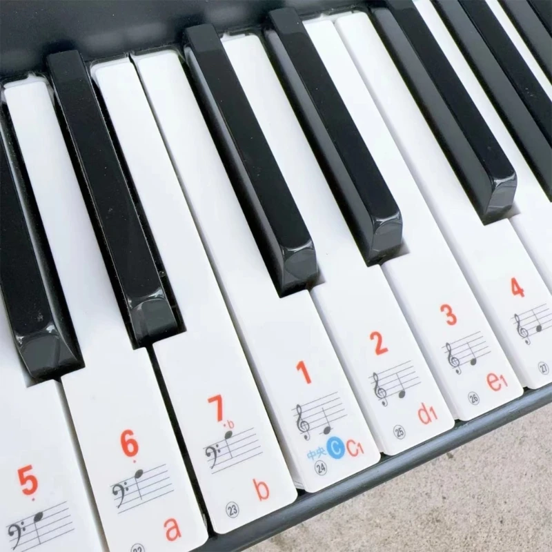 Clear Piano Keyboard Sticker