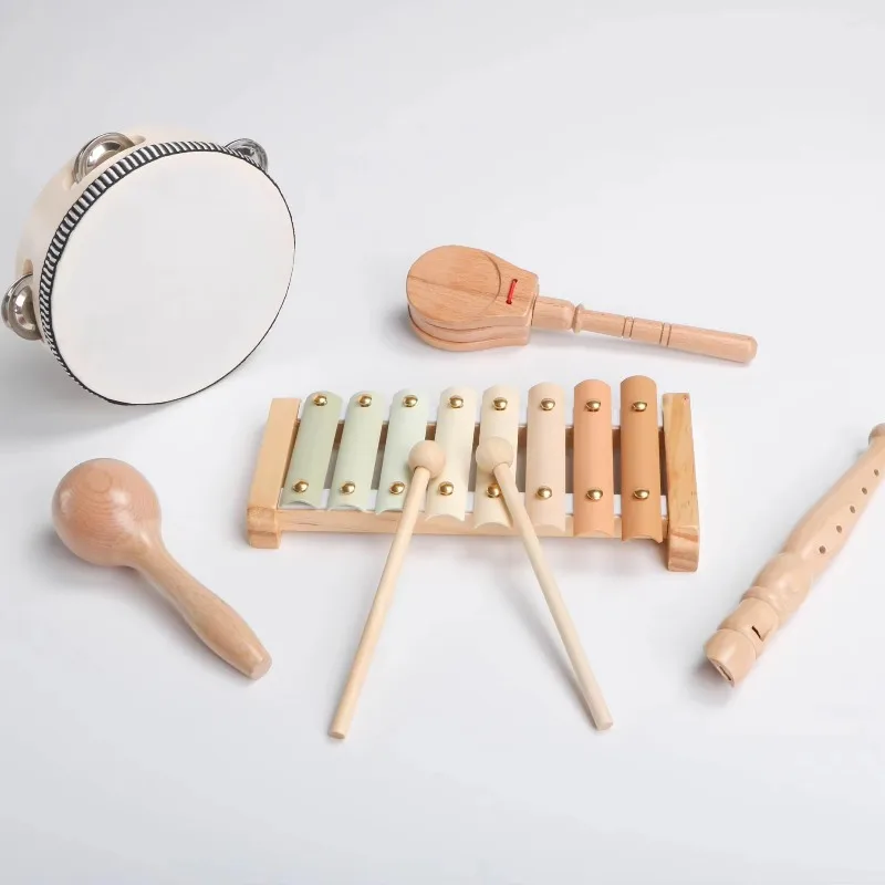 

Steam Music Toys Enlightenment Children's Metal Wooden Musical Instrument Set Toys Musical Instruments Educational Toys