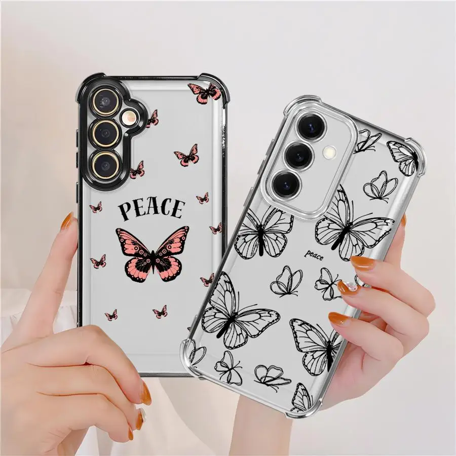 Creative Cartoon Butterfly Case for Samsung Galaxy A25 A15 A35 A36 A13 A16 A52 A17 A33 A26 A21s A24 Phone Cover