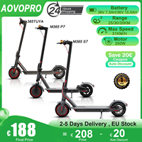 AOVOPRO Adult Electric Scooter 36V 10.5Ah Large Capacity Battery Long Range 35KM Foldable Smart Electric Scooter Up to 31km/h