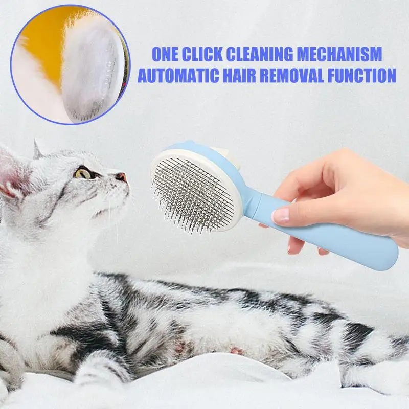 Brosse de Toilettage pour Animaux de Compagnie, Peigne de Énergie observateur avec Bouton de étiez ération, pour Chat