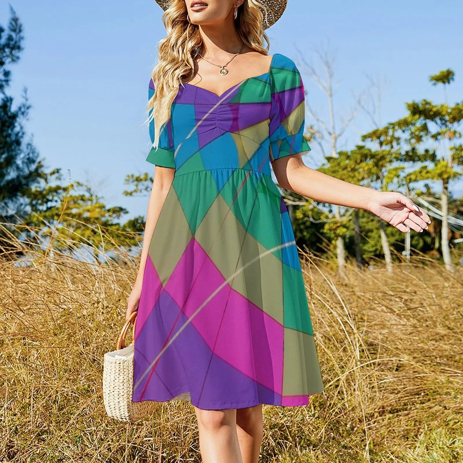 Inside of a Hot air balloon #2 Short Sleeved Dress Long dresses elegant women's dresses sale Dress