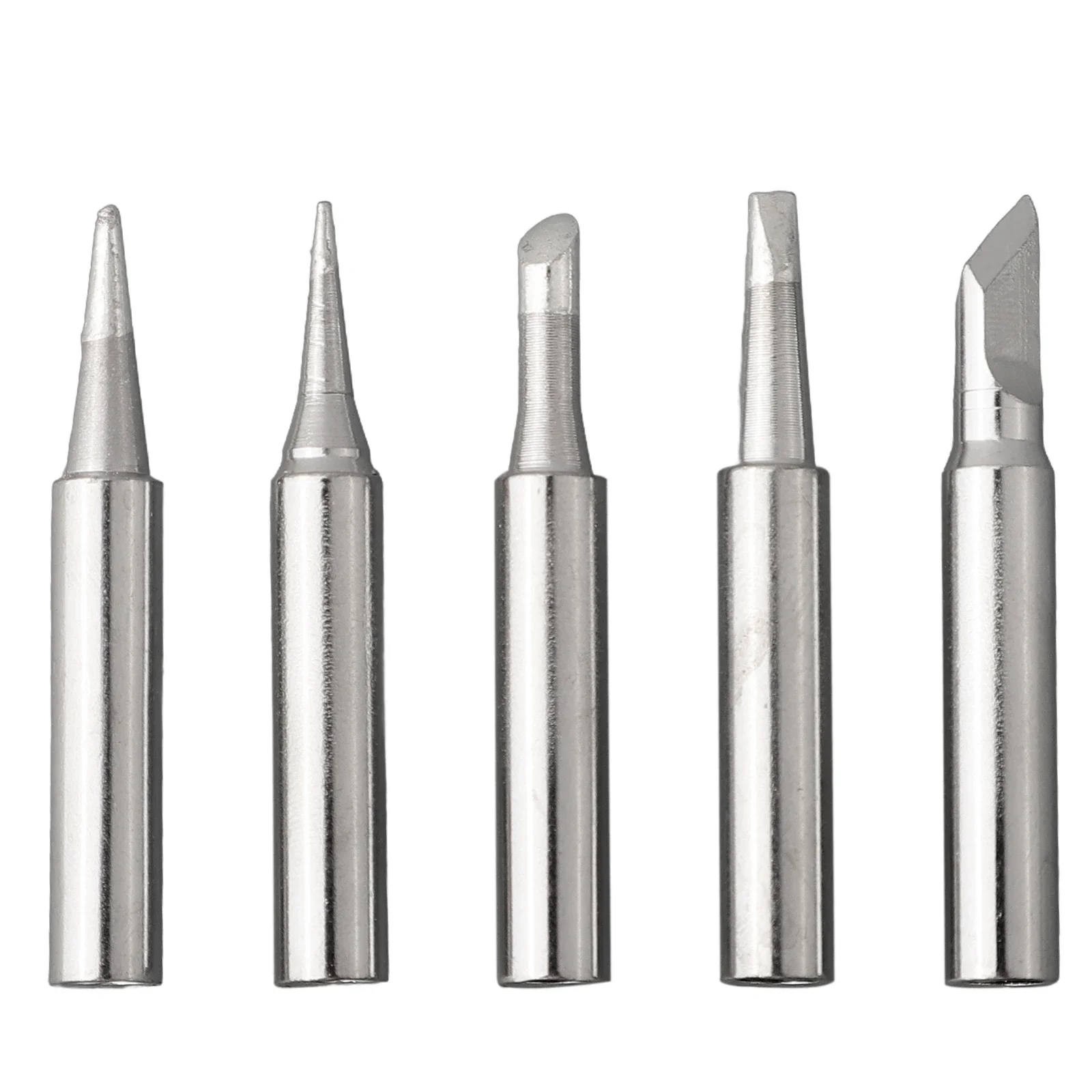 

5Pcs/set I+B+K+3C+2.4D Copper Soldering Iron Tips Lead-Free Solder Tips Welding Head For Soldering Rework Station