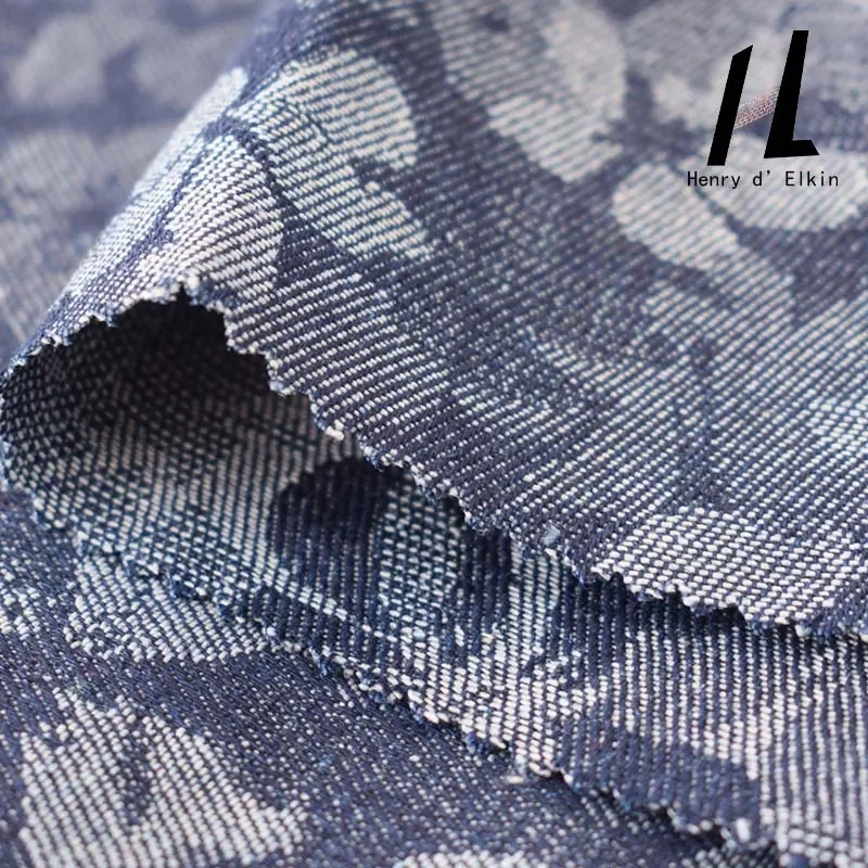 

Factory Wholesale High Quality Polyester Cotton Jacquard Yarn Dyed Twill Jeans Denim Fabric For Vintage Fashion Jacket Bag