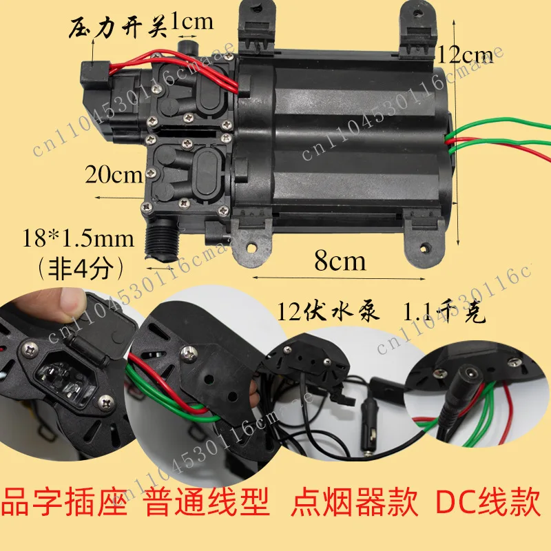Dual pump Dual core power diaphragm water pump Dual motor shutdown machine Agricultural high pressure drug car wash pump