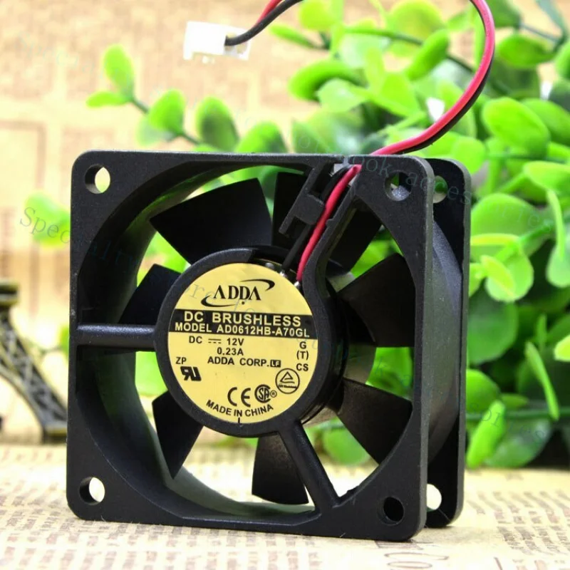 A+ ADDA 6CM 6025 12V 0.23A AD0612HB-A70GL 2-Wire Double Ball Cooling Fan