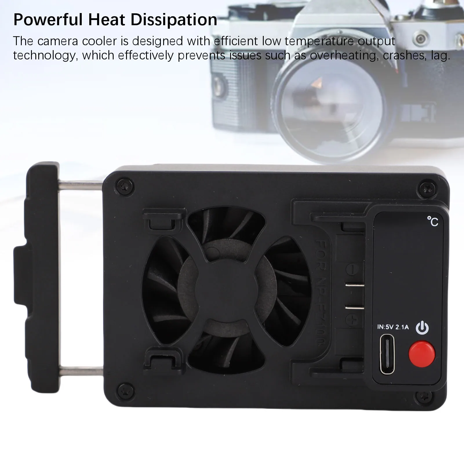 Système de refroidissement de caméra externe, ventilateur de refroidissement de caméra à semi-conducteur, chargement USB, bonne Dissipation thermique, silencieux pour appareil photo sans miroir