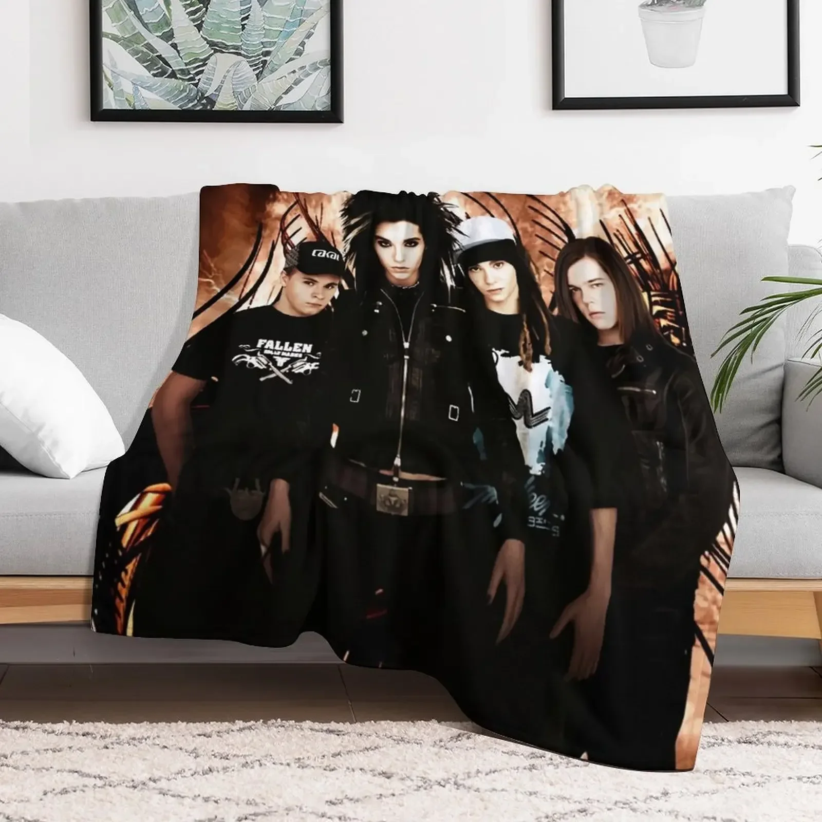 The Tokio Hotel Fire Throw Blanket Plaid Quilt Travel Blankets