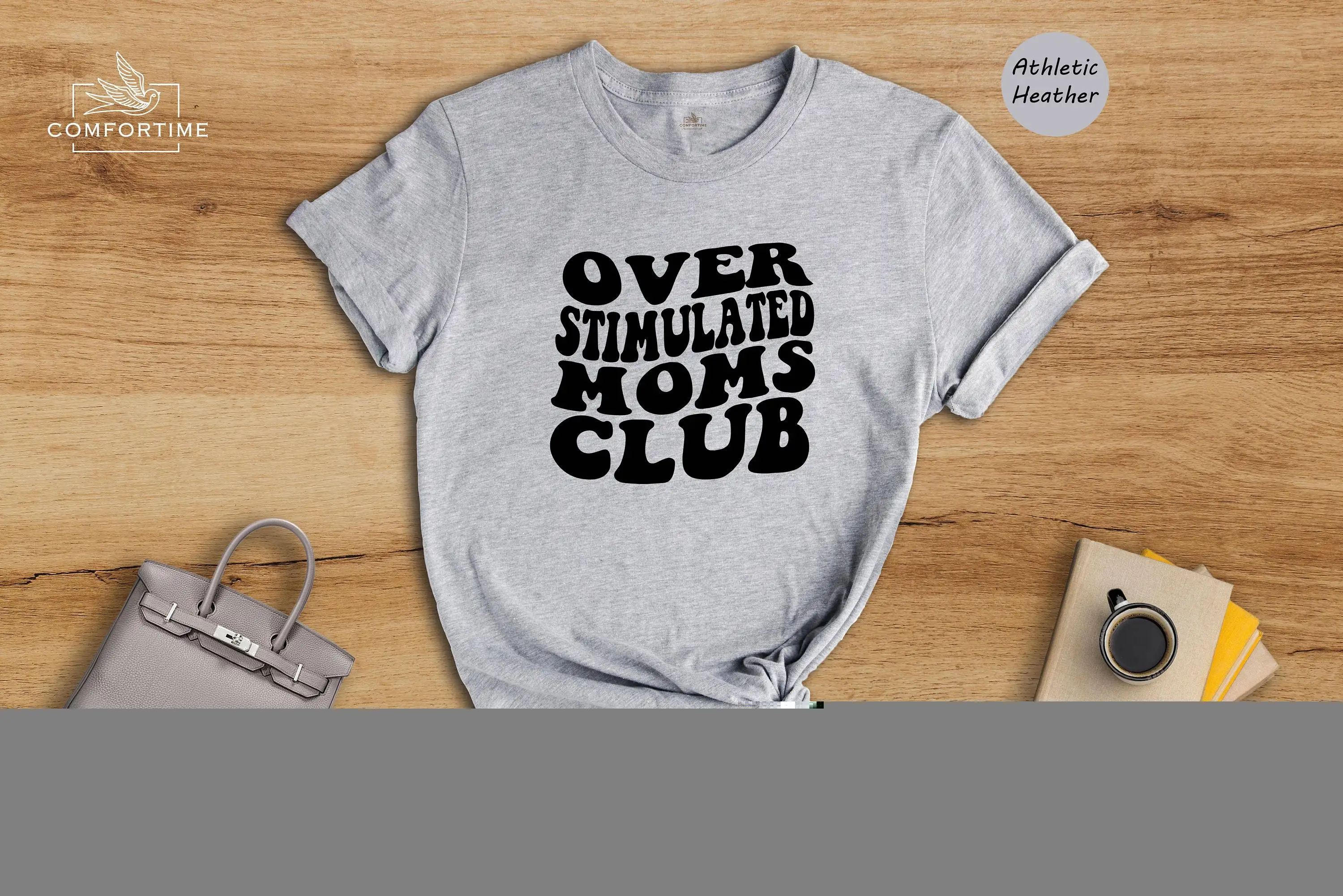 

Забавная футболка Overstimulated Moms Club для мамы и мамы