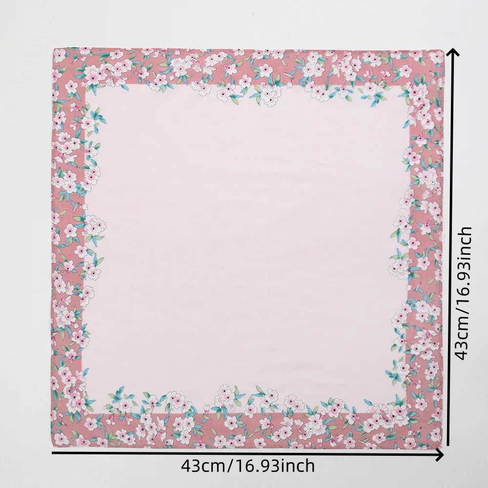 Confezione da 3 fazzoletti stampati in puro cotone da donna, fazzoletti con fiori in puro cotone, fazzoletti sottili e morbidi, souvenir della sposa della stagione del matrimonio