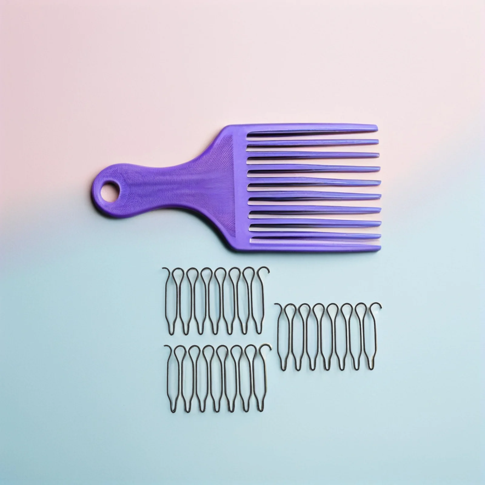 

40pcs Updo Styling Tool U Shape Hair Finishing Fixer Comb Invisible Hairclip For Bangs Women Girls Quick Hairstyle Solution