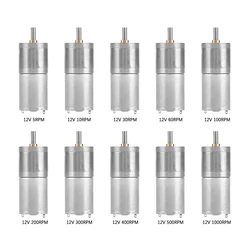 1Pc 25mm DC 12V 25GA-370 Low Speed Metal Gear Motor for Electronic Lock DC Gear Motor