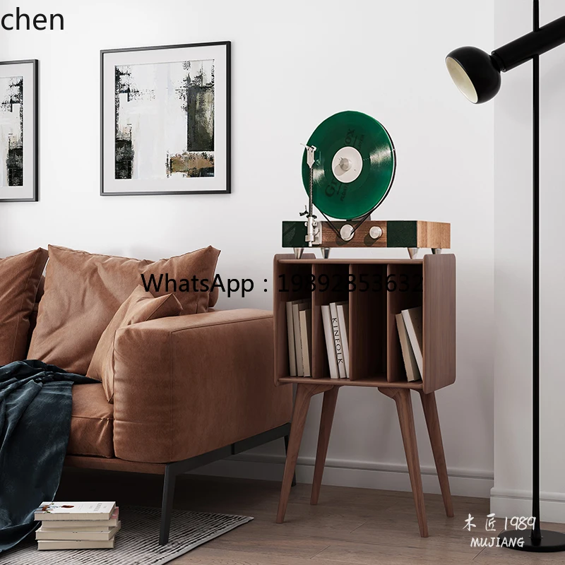 W1  vinyl record retro sofa side cabinet simple office living room magazine cabinet