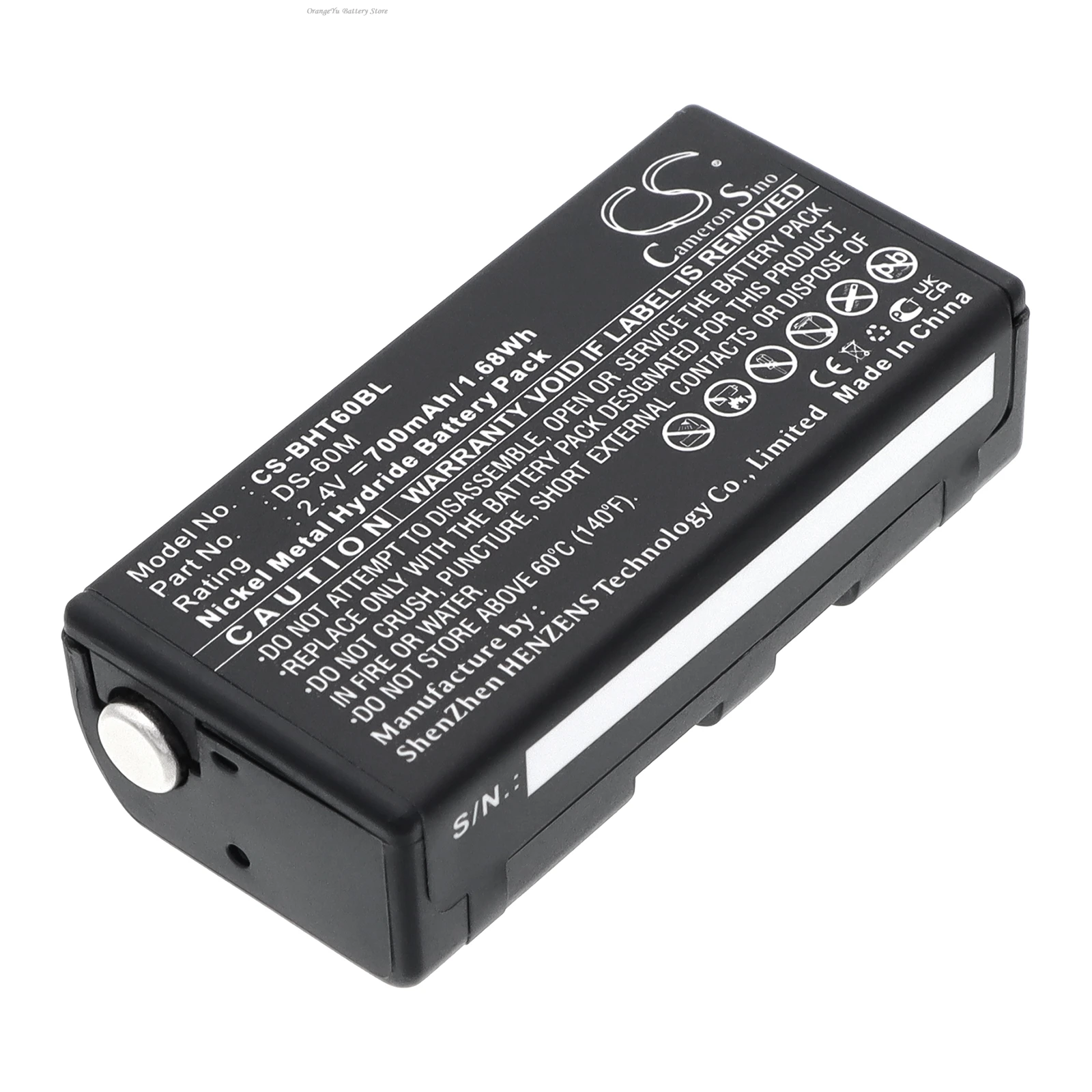 Replacement 2.4V 700mAh Barcode Scanner Battery DS-60M for Denso BHT-6000 BHT 8000 B-60N