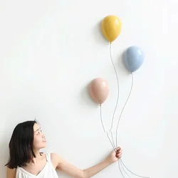 Modern Home Background Wall Children's Room Lovely Cartoon Stereoscopic Creative Ceramics Balloon Wall Hanging Wall Decoration