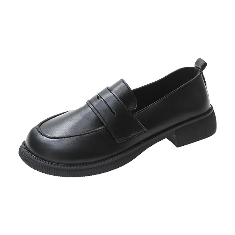 Chaussures à talons bas pour femmes, style britannique, chaussures pour femmes, rencontre décontractée Modis, coupe d'automne, robe Preppy ronde Oxfords, nouveau, 2024