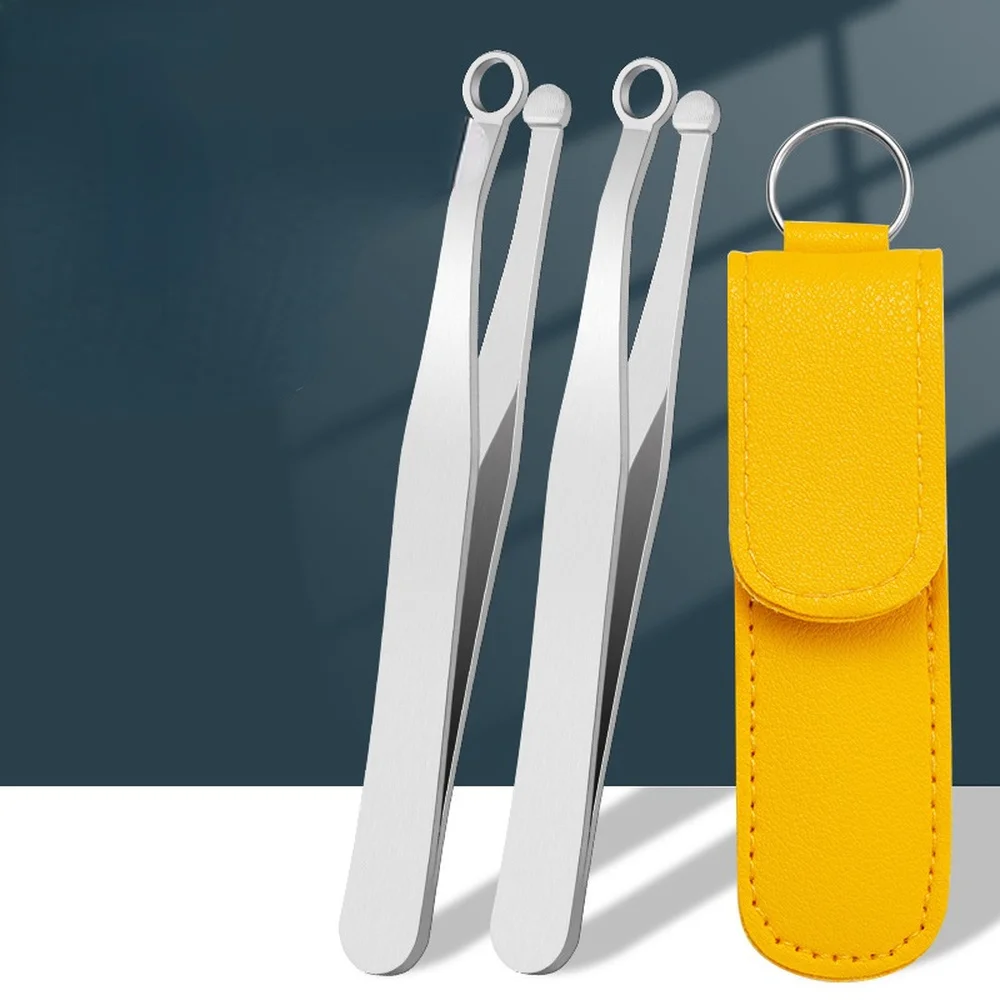 الأنف الشعر التشذيب الملقط الأنف المتقلب الملقط طرف دائري الفولاذ المقاوم للصدأ الأنف إزالة الشعر التشذيب الأنف إزالة الشعر الملقط #3