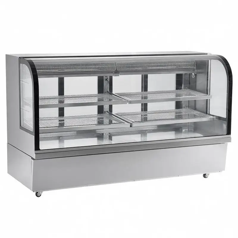 Vitrine réfrigérée / vitrine à pâtisserie 901 L, armoire réfrigérée commerciale à 4 niveaux / comptoir à gâteaux / comptoir réfrigéré avec éclairage LED, refroidissement ventilé, mobile, pour boulangeries, cafés et restaurants
