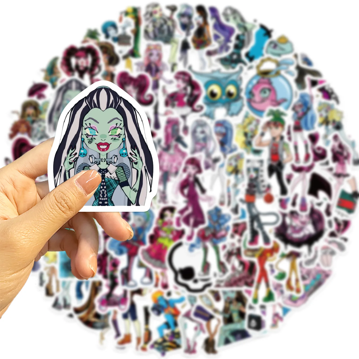 10/30/50PCS New Monster High School Sticker Cartoon Graffiti iPad Helmet Water Cup Guitar DIY Scrapbook Toy Decoration Wholesale