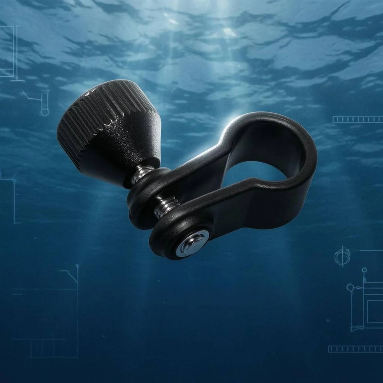 Adjustable Clamp Bracket Black Light Holder Clamp Dive Light Holder Compact Diving Accessory Lightweight