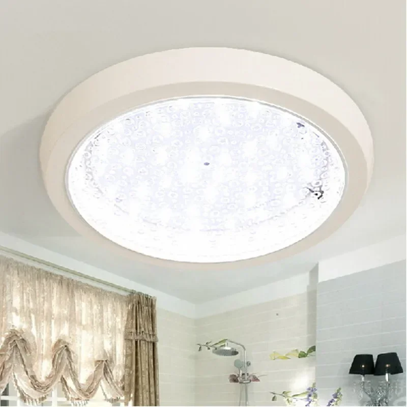 Modern Fashion 12W/15w SMD5730 LED Kitchen Plastic Ceiling Lamp Round/Square Bathroom Glass Ceiling Light Fixture AC180V~265V