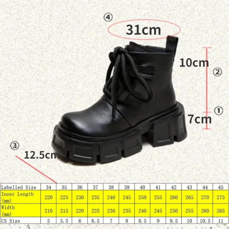 Fujin 7 ซม.รถจักรยานยนต์ฤดูใบไม้ผลิรองเท้า Chimney แฟชั่นแพลตฟอร์ม WEDGE รองเท้าผู้หญิงวัวแท้หนังรองเท้าแตะข้อเท้า Booties ฤดูใบไม้ร่วง