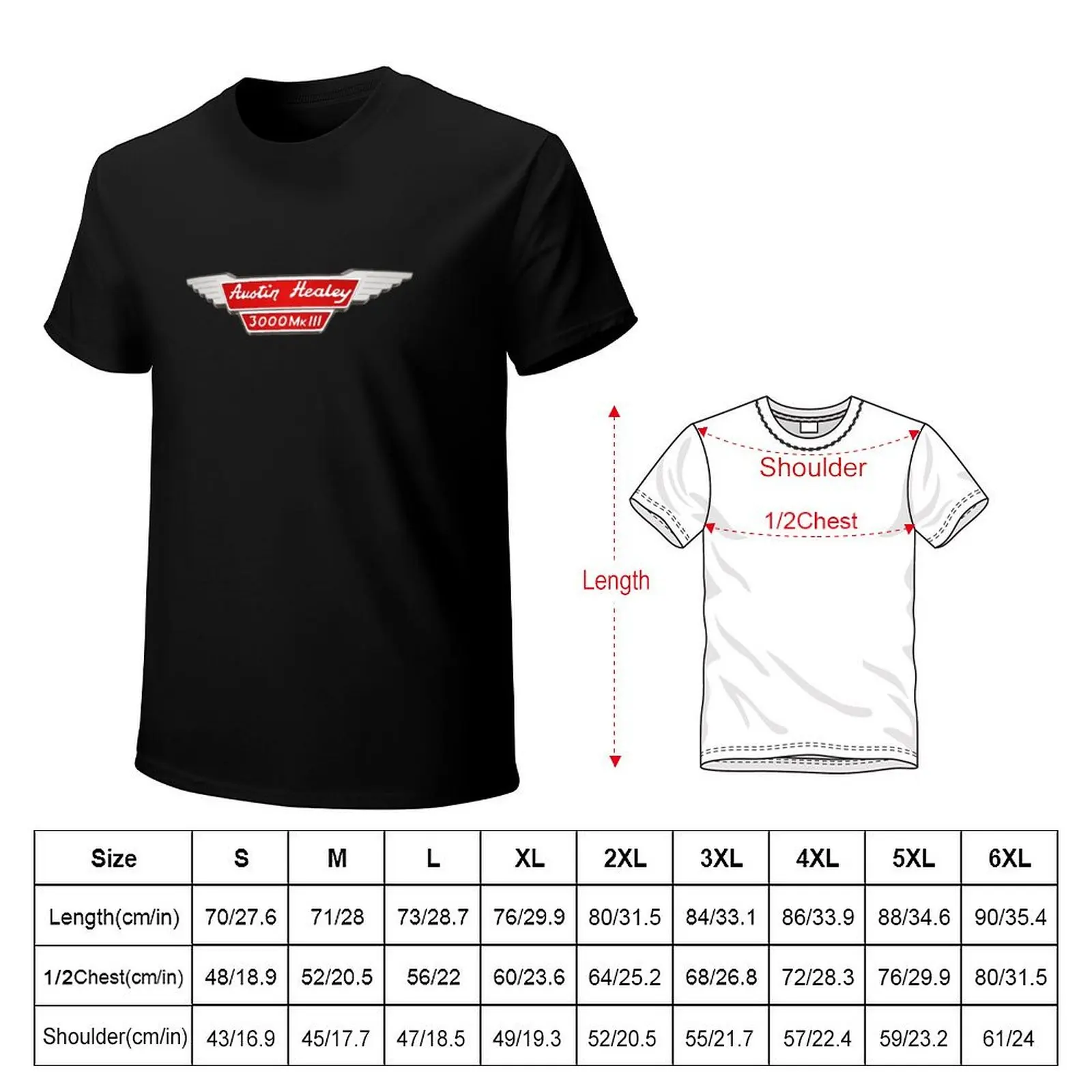 Austin Healey 3000 MkIII T-Shirt Light Athletic Short Sleeve Tee Shirt