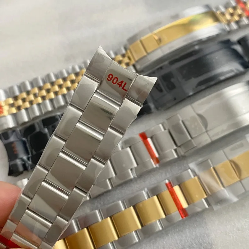 Accessori per orologi cinturino in acciaio cinturino di regolazione Fine acciaio inossidabile 316L 20mm catena per orologio pieghevole in acciaio di precisione solida