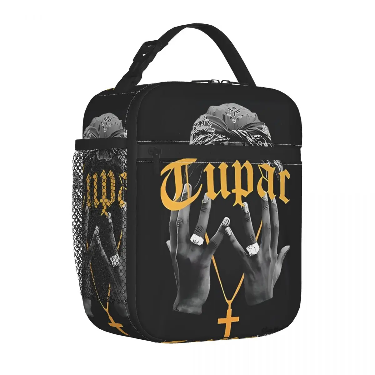 Tupac 2pac Hip Hop Rapper Insulated Lunch Bag Thermal Bag  Lunch Container Portable Tote Lunch Box Girl Boy College Picnic