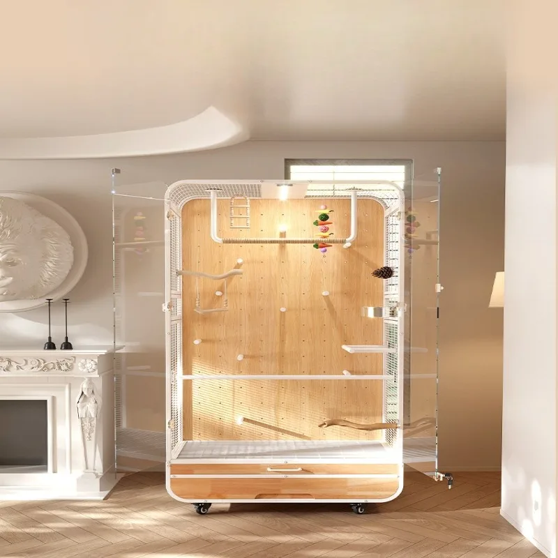 

Large Bird Cage Parrot Villa Panoramic Luxury Solid Wood Ecology