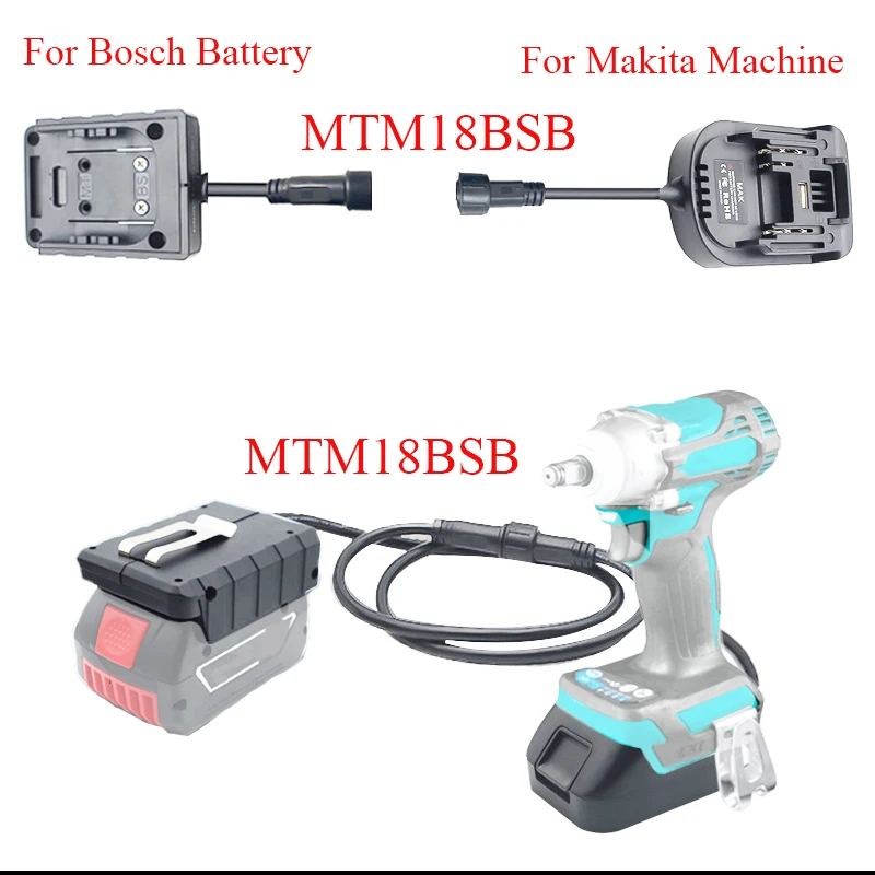 Imagem -06 - Li-ion Bateria Ferramentas Adaptador Conversor Linha Estendida Redutor de Peso para Makita para Dewalt para Bosch para Milwaukee 18v Hongsong