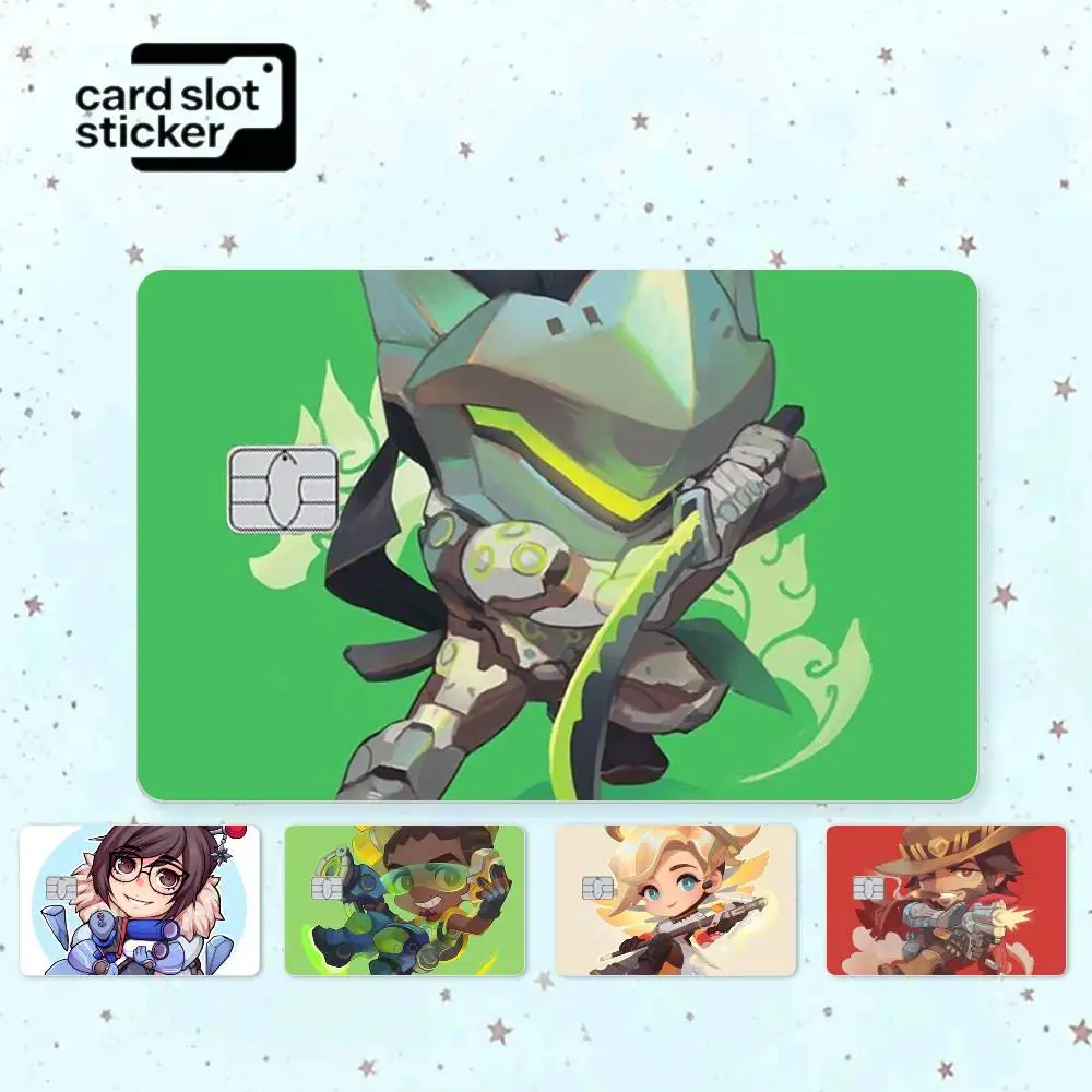 Pop Game Overwatch-Q  Credit Card HD Stickers Game Card Decal Small Chip Waterproof Sticker Gift