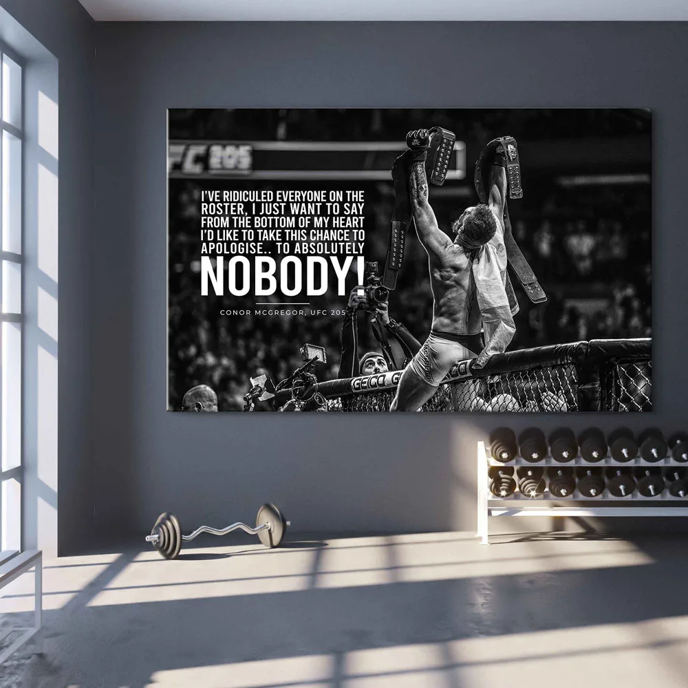 Inspirational Boxing Conor McGregor Professional Boxers Poster Canvas Print Painting Wall Decor Wall Art Gym Room Decoration