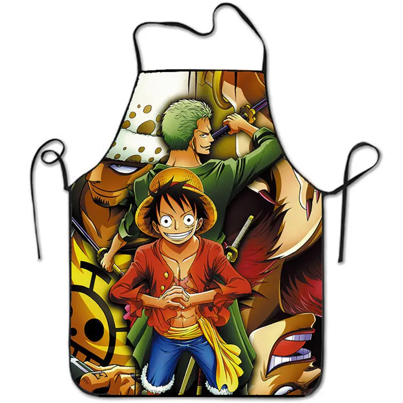 One Piece Luffy Nami Robin Sanji Creative Anime Apron Home Kitchen Zoro Chopper Waterproof Japanese Cute Apron Gift Wholesale