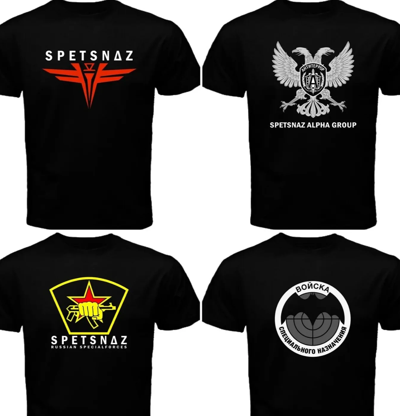 

Russian Eagle Special Elite Forces Soldier Spetsnaz Logo T-shirt Short Sleeve Casual 100% Cotton Shirts