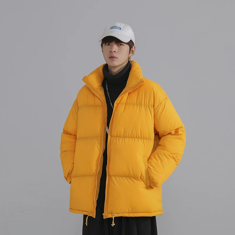 

Men Harajuku Winter Jacket Men's Clothing Korean Mulit Color Cotton-padded Coats Hip Hop Vogues Windbreaker Women Winter Coat