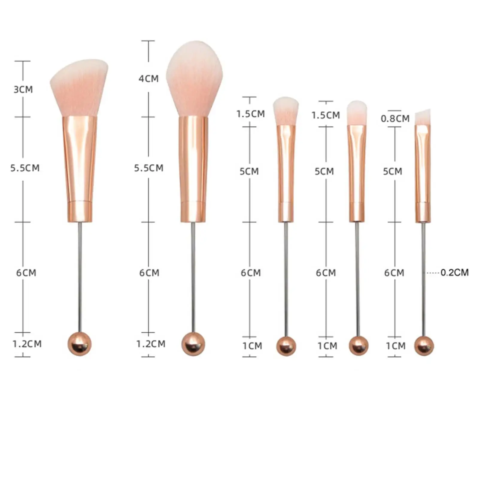 5 قطع من فرشاة ظلال العيون المطرزة، مجموعة أدوات مكياج الحواجب الاحترافية، مجموعة فرش مكياج العيون للسيدات البالغات والصديقات