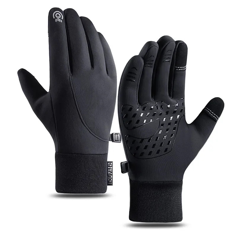 

Black Touchscreen Warm Gloves Men - Non-Slip for Cycling Running Gym Motorcycle Winter