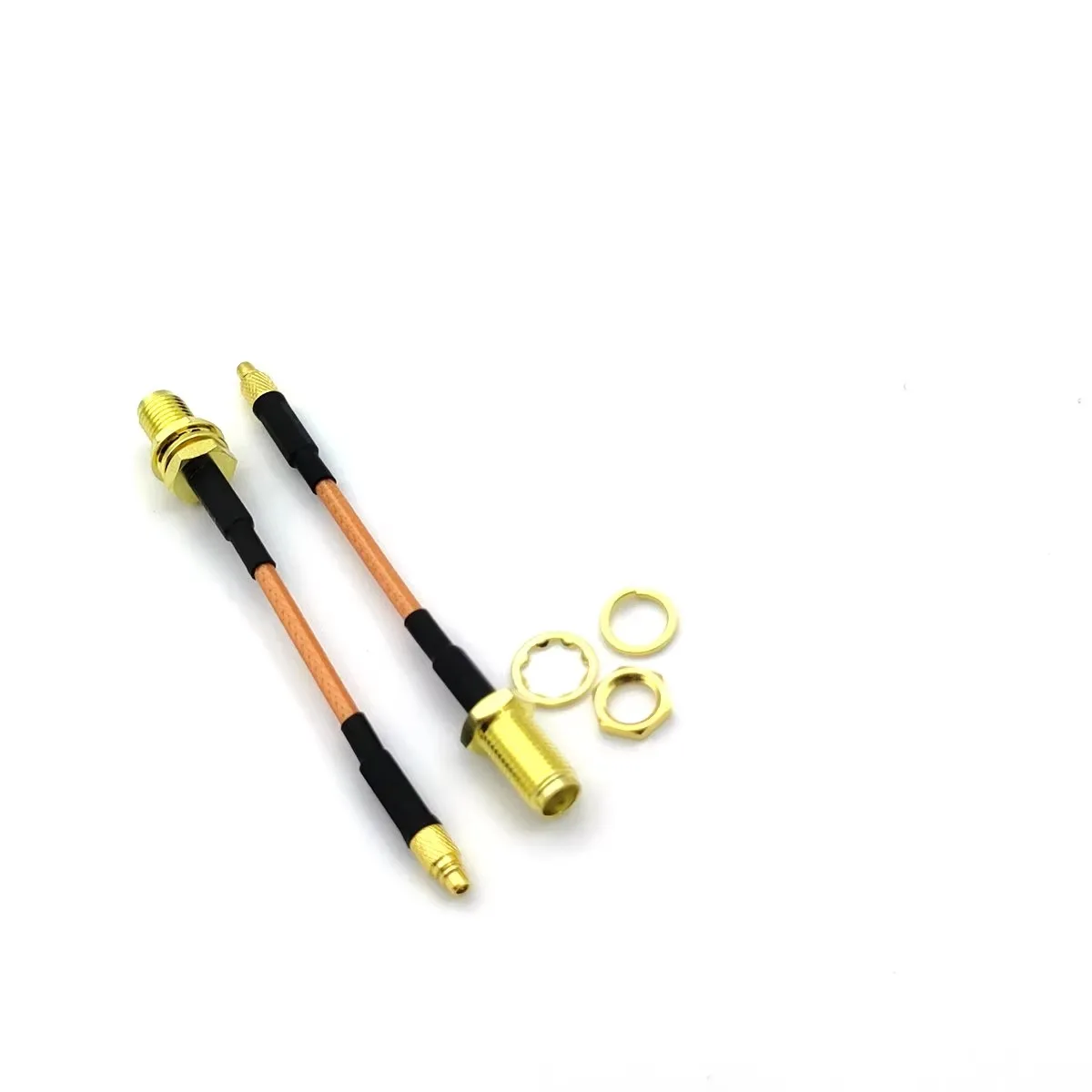 100PCS RG316 CABLE SMA Female Nut Jack To MMCX Male Plug Pigtail Cable Adapter Cable RG316