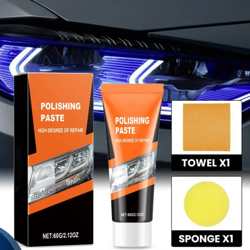 

Car Headlight Polishing Paste Brightener Headlamp Scratch Remove Refurbishing Tools Polishing Paste for Car Lamps Lens Polish