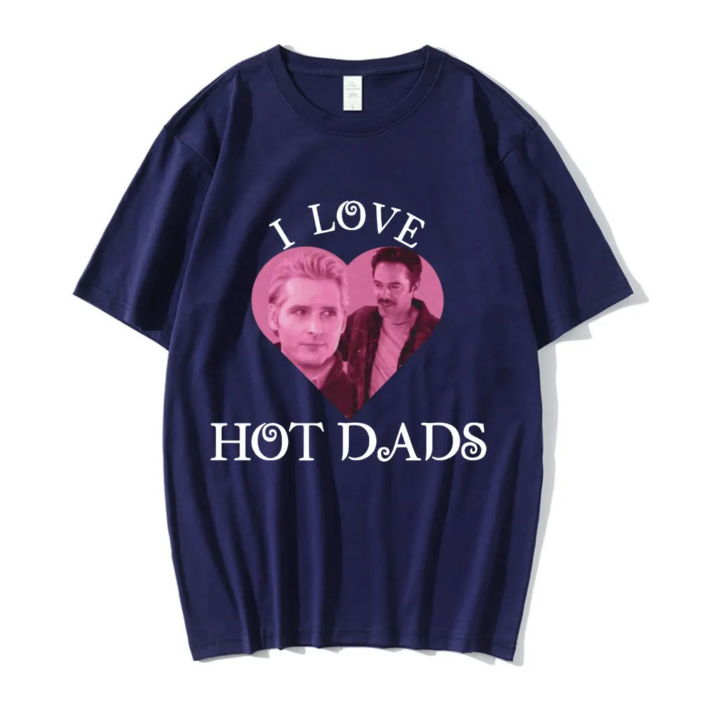 I Love Hot Dads T Shirt Twilight Saga Charlie Swan Carlisle Cullen T Shirts Men Women Clothing Casual Cotton Oversized T-shirts