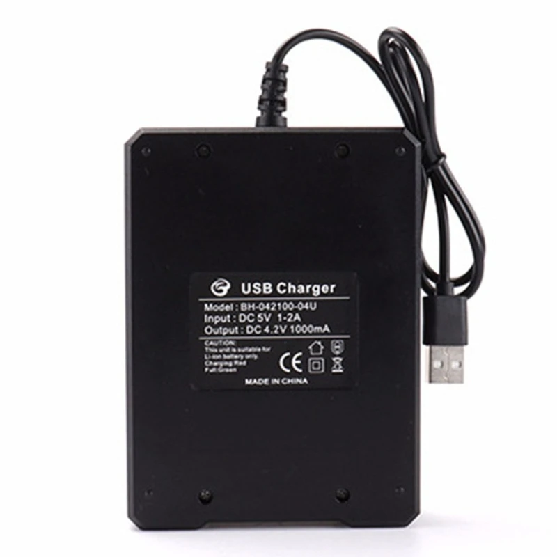 4XFC 18650 Lithium Battery Charging Adapter 4 Slots Charging Safety Fast 10440 14500 16340 16650 Rechargeable Battery