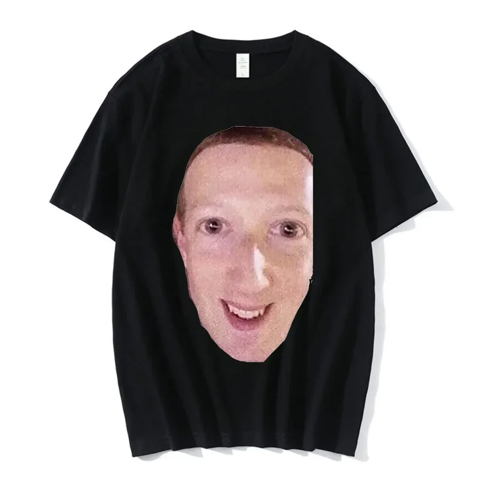 Summer harajuku Cursed Zucc T Shirt Cursed Meme Facebook Meme Mark Zuckerberg Short Sleeve T Shirts Plus Size Tops Streetwear