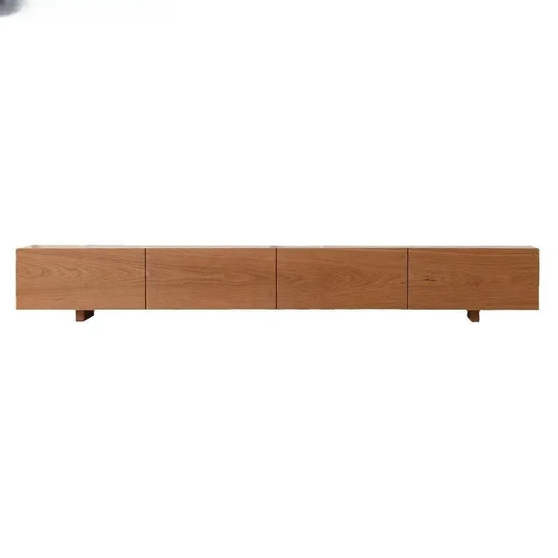 

Nordic solid wood TV cabinet modern simple cherry wood audio-visual small apartment living room cabinet