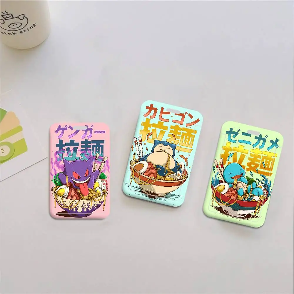 Anime P-PokemonS Ausweiskartenhalter Lanyard Kinder Kreditkartenetui Halsband Türkartenhalter Ausweishülle Geschenk