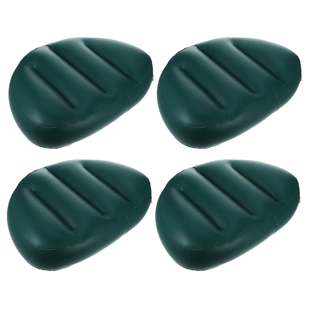 

4 Pcs Inflatable Boat Cushion Thickened PVC Foldable Kayak Seat Outdoor Fishing Travel Pillow Back Support Air Float