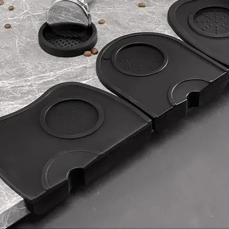 وسادة مسحوق القهوة غير قابلة للانزلاق من السيليكون لمحطة الاسبريسو للمنزل والمقهى وأدوات باريستا وإكسسوارات سوداء لمستلزمات المطبخ #6