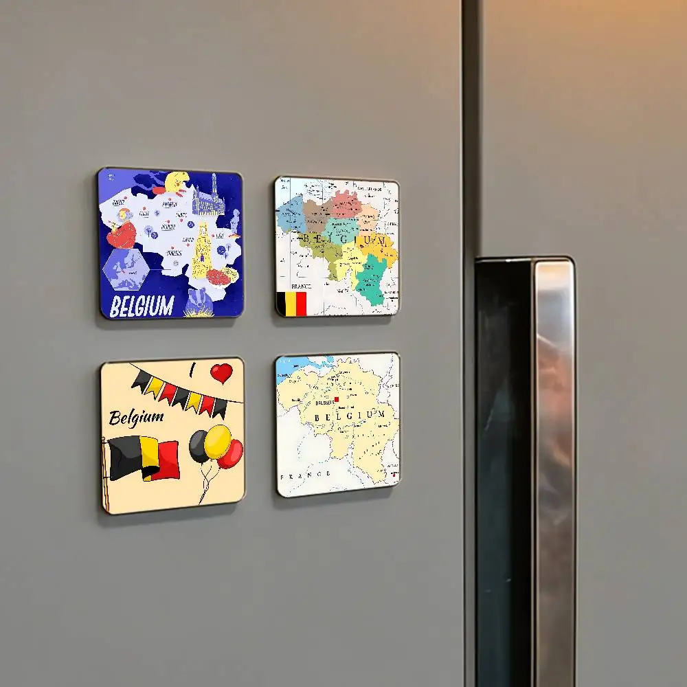 Map Of Belgium Refrigerator Magnets For Dishwasher/ Refrigerator/ Freezer, Whimsical Kitchen Decor